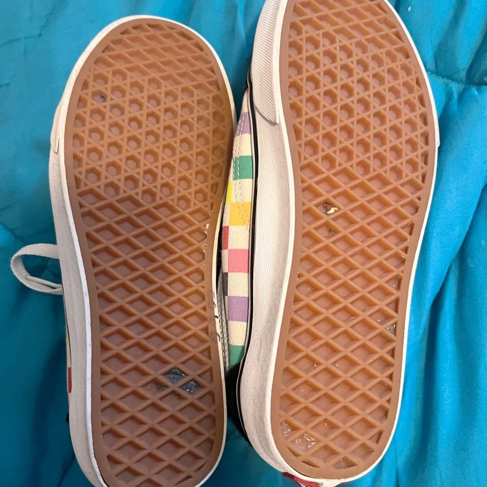 Colorful Checkered  vans size W8 M6.5 - Picture 5 of 5